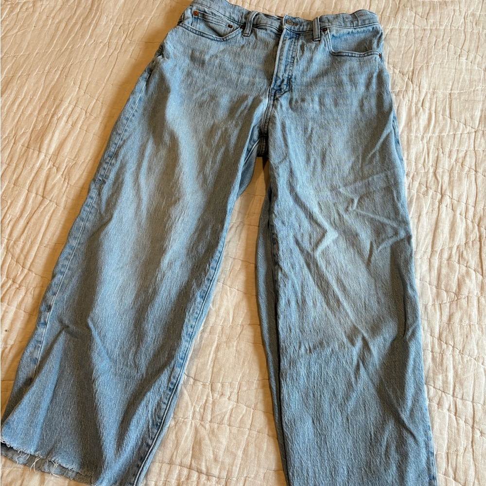 Madewell perfect vintage wide leg crop jeans